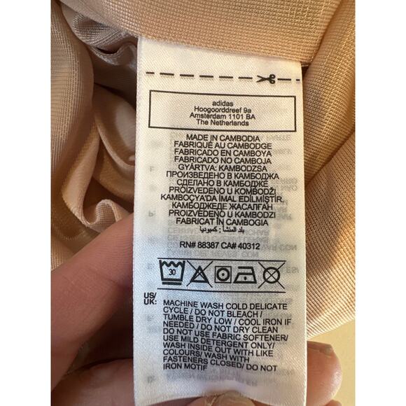 ADIDAS ORIGINALS Women's Adicolor Classics TRACEABLE Parley Dress, Magic Beige - Picture 9 of 10